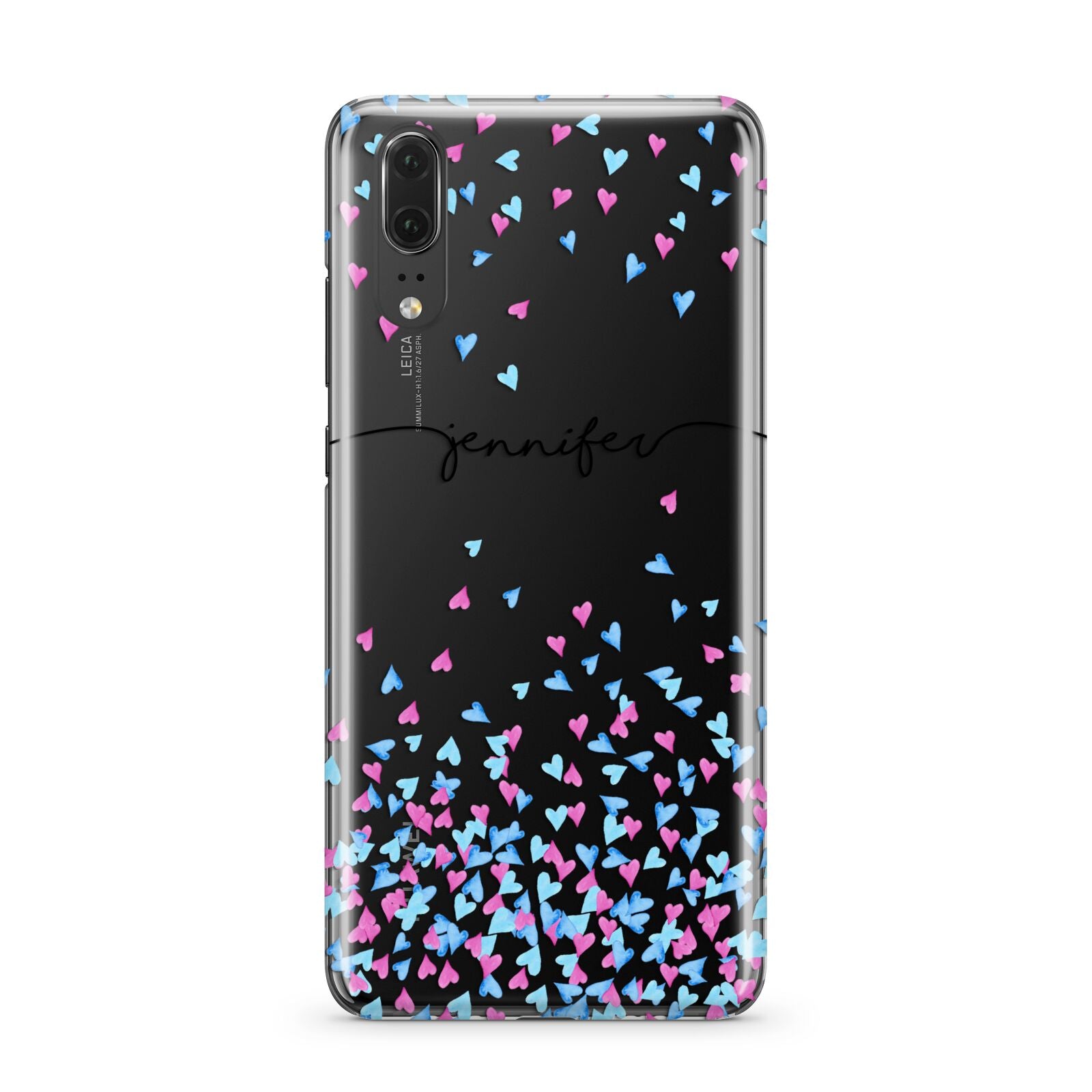 Personalised Confetti Hearts Huawei P20 Phone Case