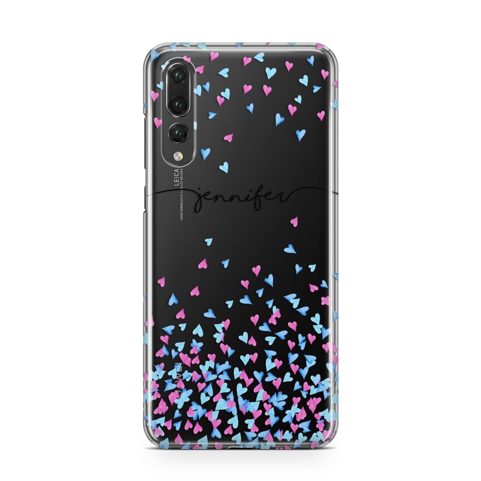 Personalised Confetti Hearts Huawei P20 Pro Phone Case