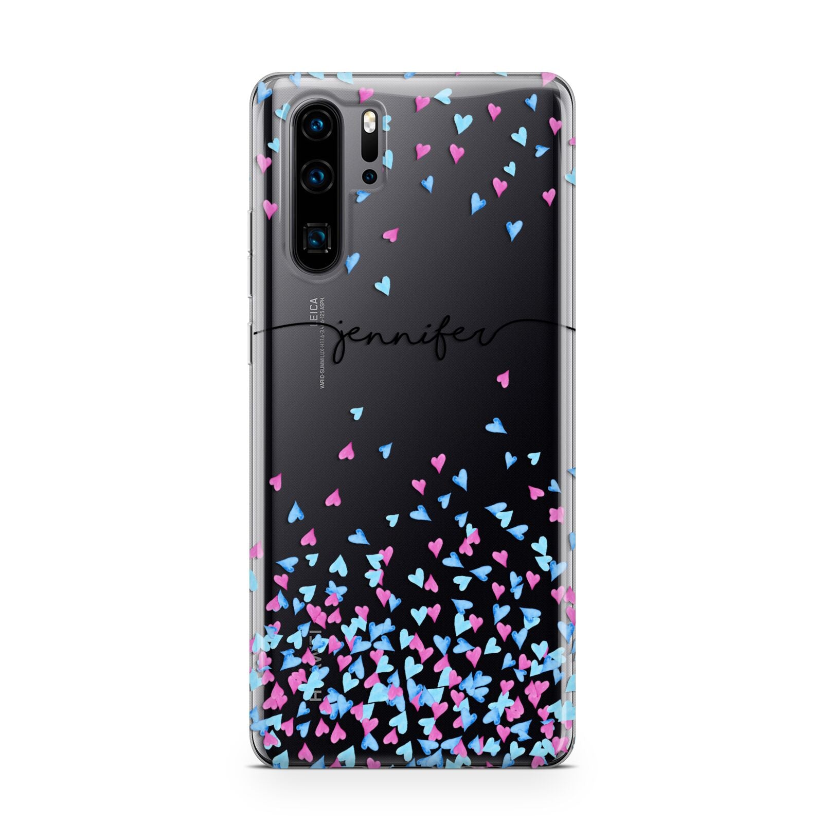 Personalised Confetti Hearts Huawei P30 Pro Phone Case