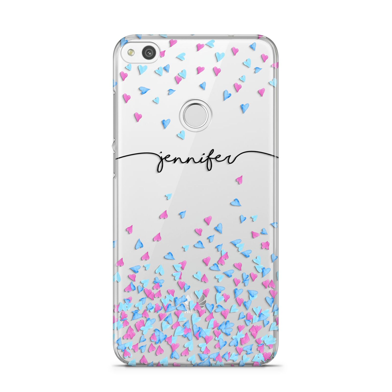 Personalised Confetti Hearts Huawei P8 Lite Case