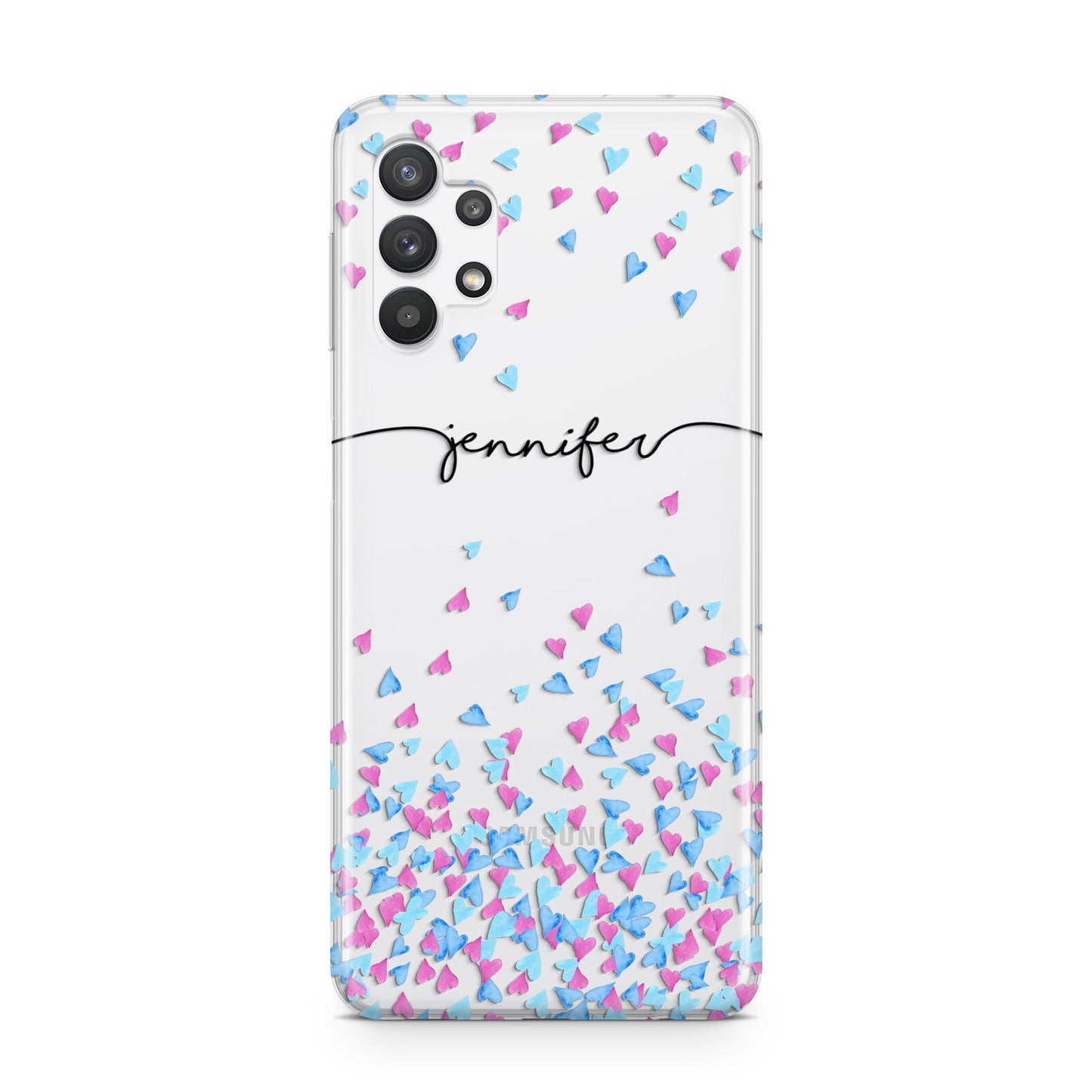 Personalised Confetti Hearts Samsung A32 5G Case