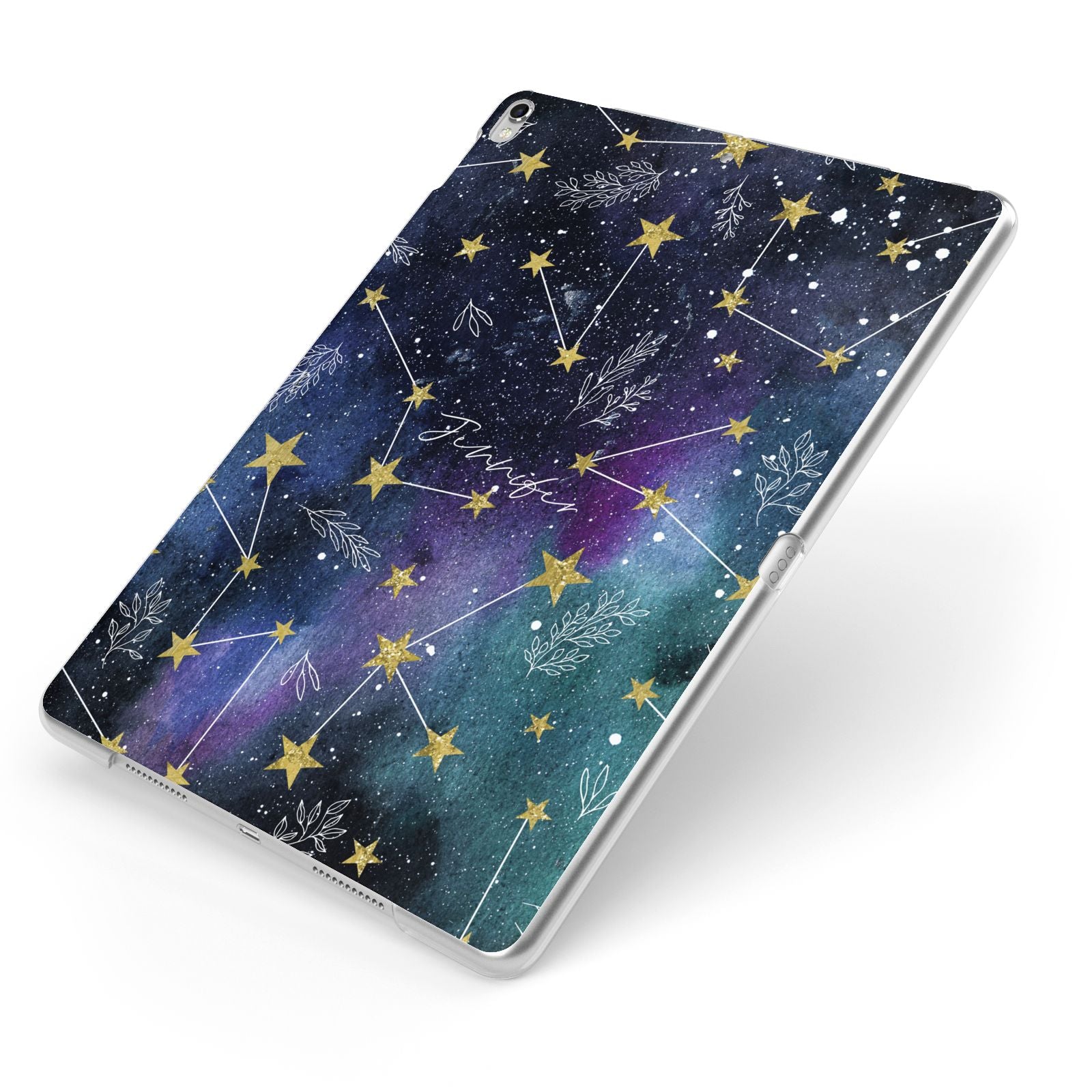 Personalised Constellation Apple iPad Case on Silver iPad Side View