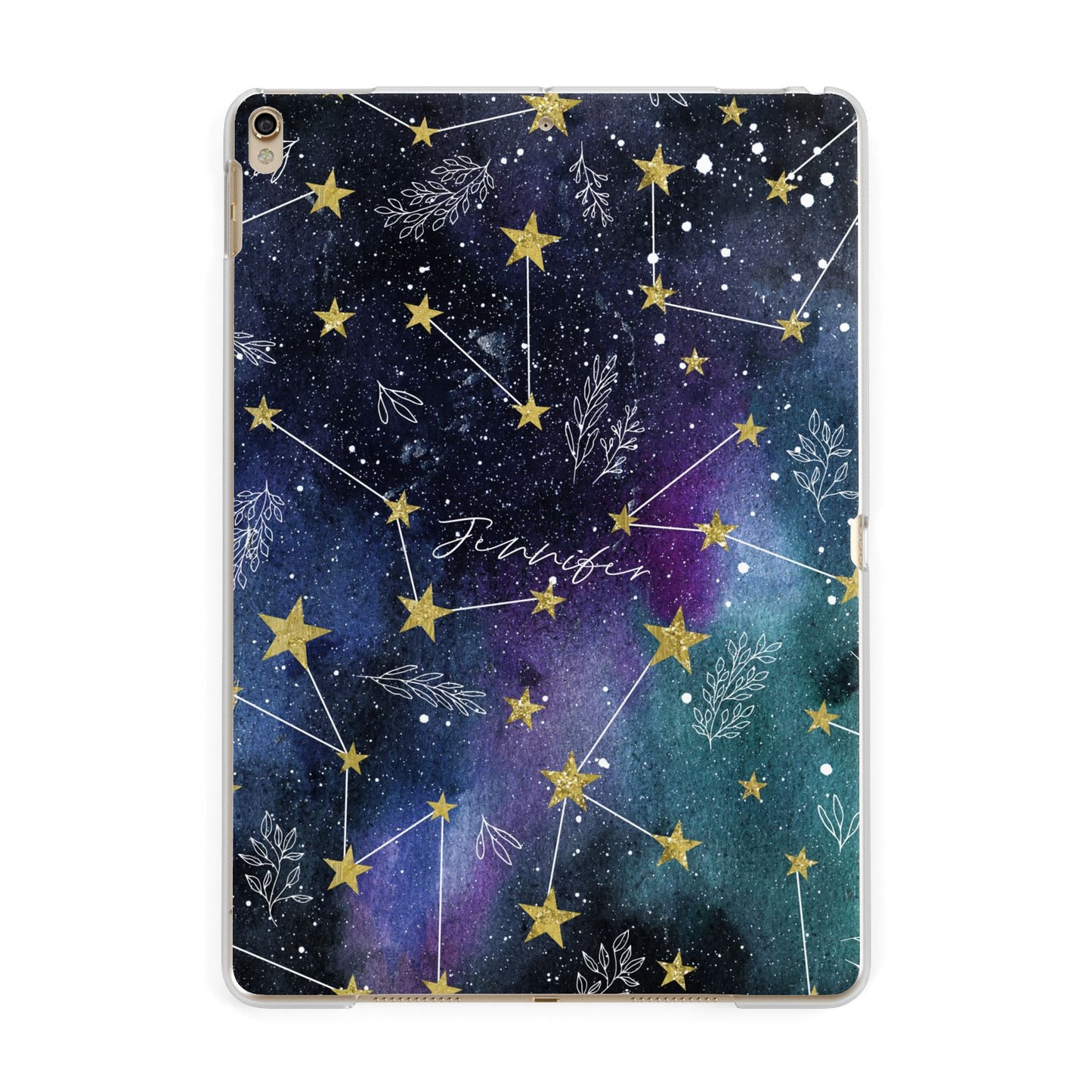 Personalised Constellation Apple iPad Gold Case