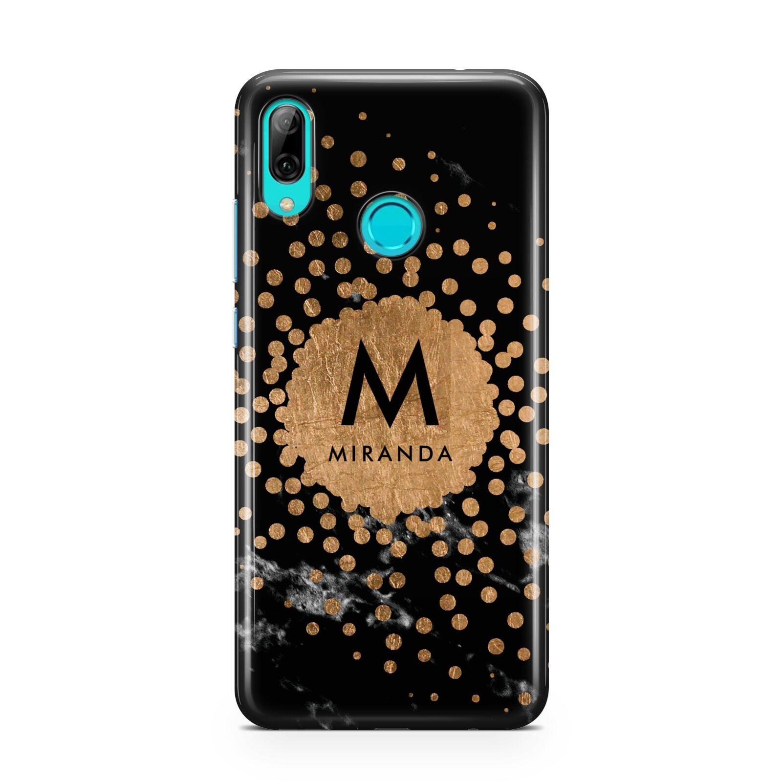 Personalised Copper Black Marble With Name Huawei P Smart 2019 Case