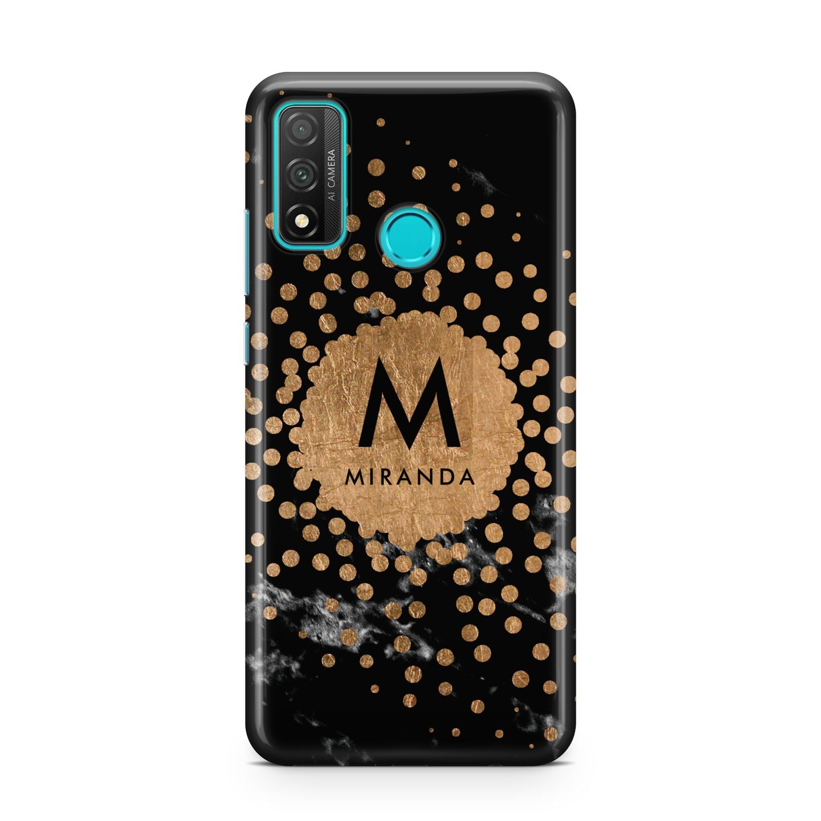 Personalised Copper Black Marble With Name Huawei P Smart 2020