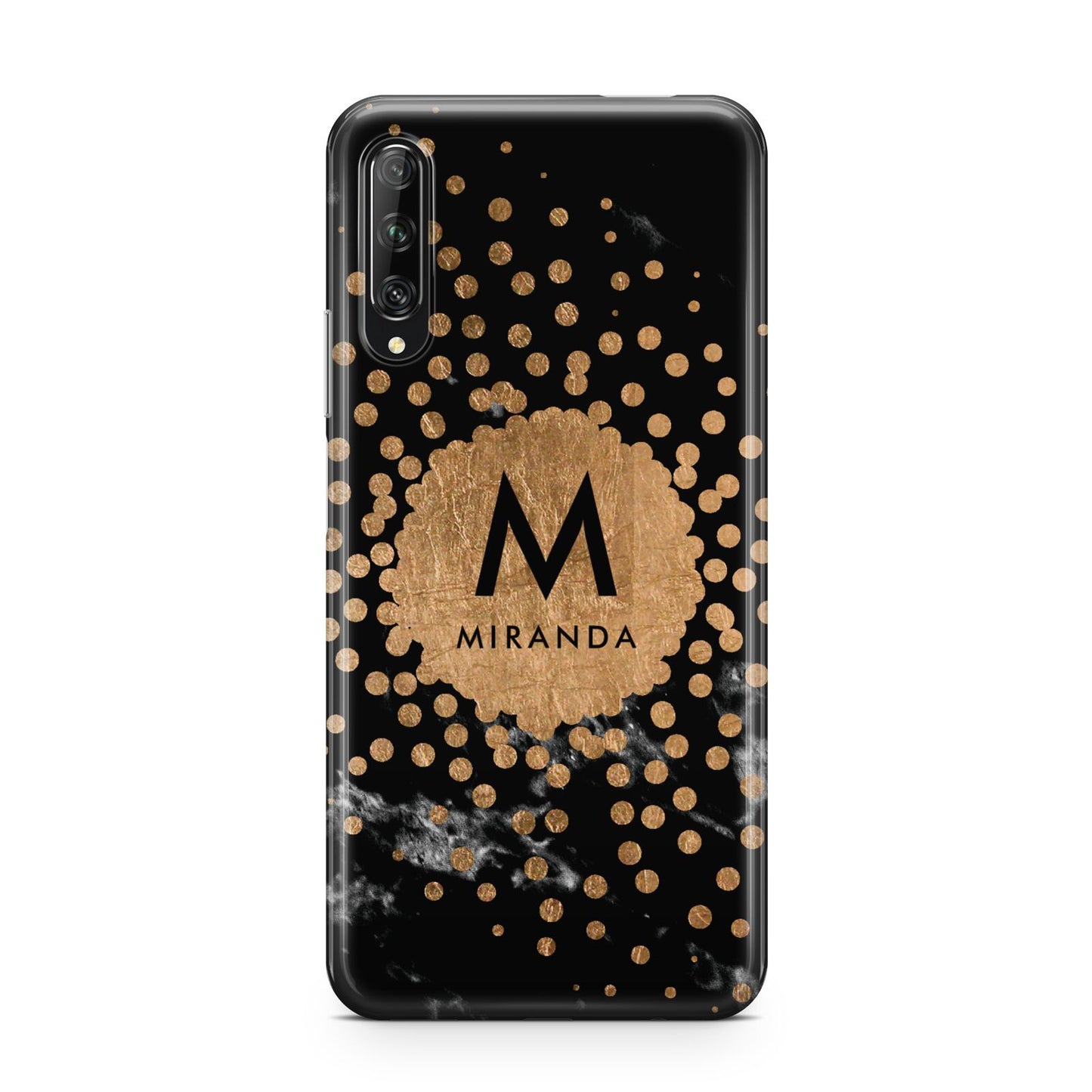 Personalised Copper Black Marble With Name Huawei P Smart Pro 2019