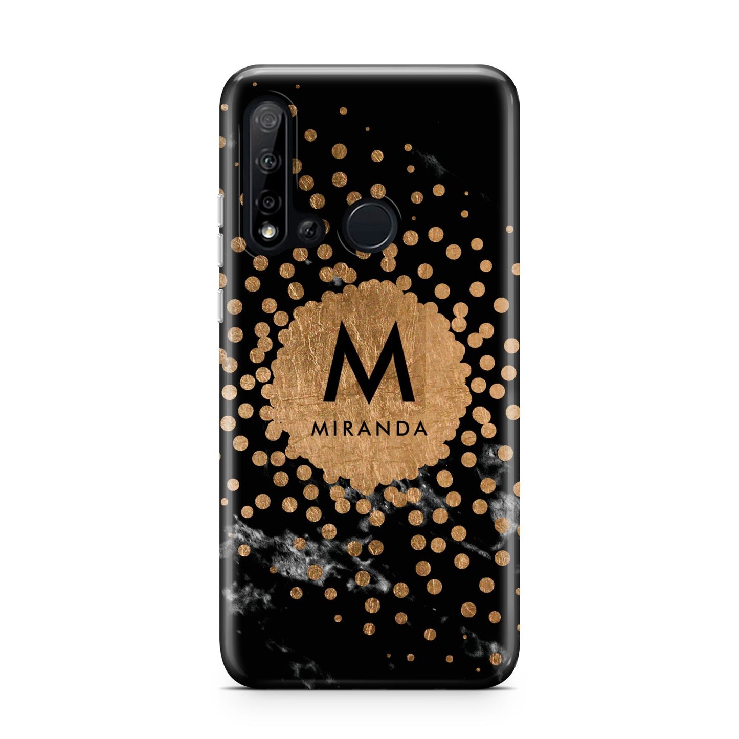 Personalised Copper Black Marble With Name Huawei P20 Lite 5G Phone Case