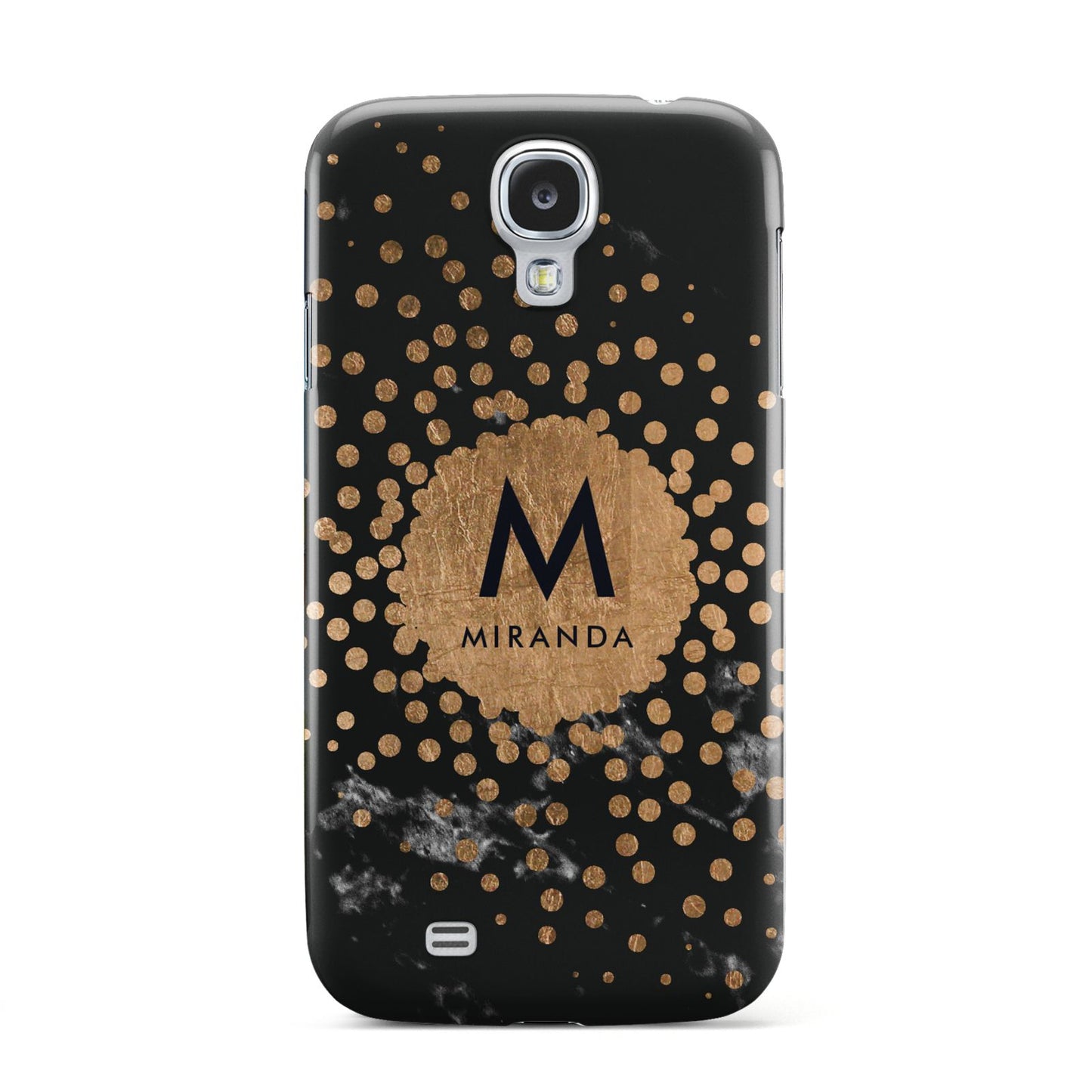 Personalised Copper Black Marble With Name Samsung Galaxy S4 Case