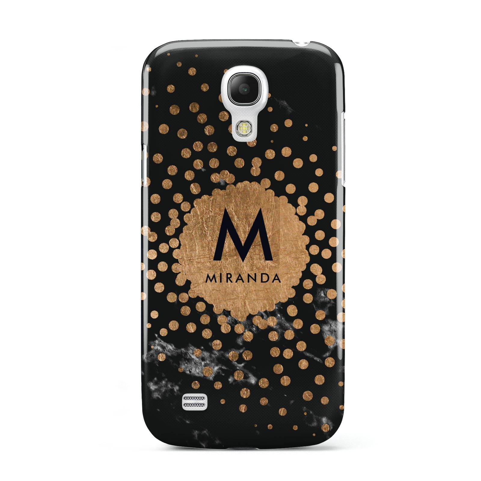 Personalised Copper Black Marble With Name Samsung Galaxy S4 Mini Case