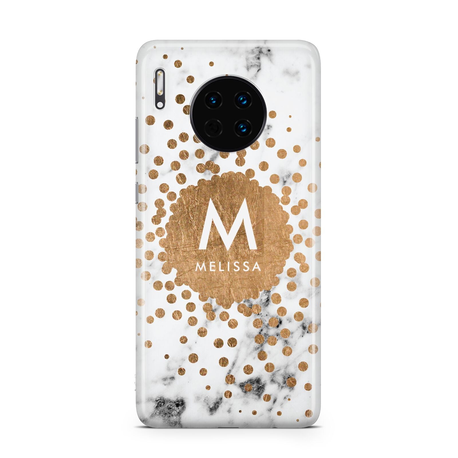 Personalised Copper Confetti Marble Name Huawei Mate 30