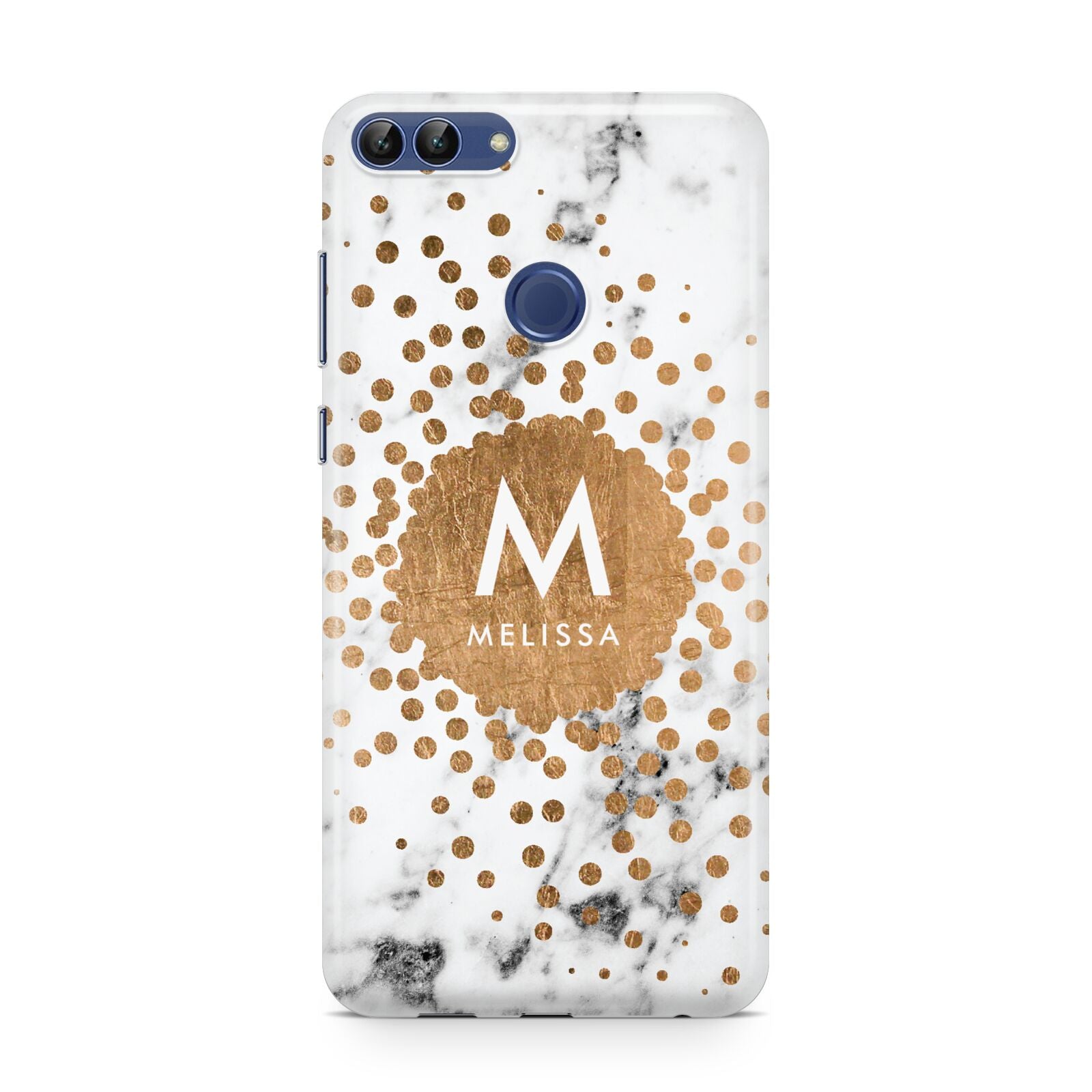 Personalised Copper Confetti Marble Name Huawei P Smart Case