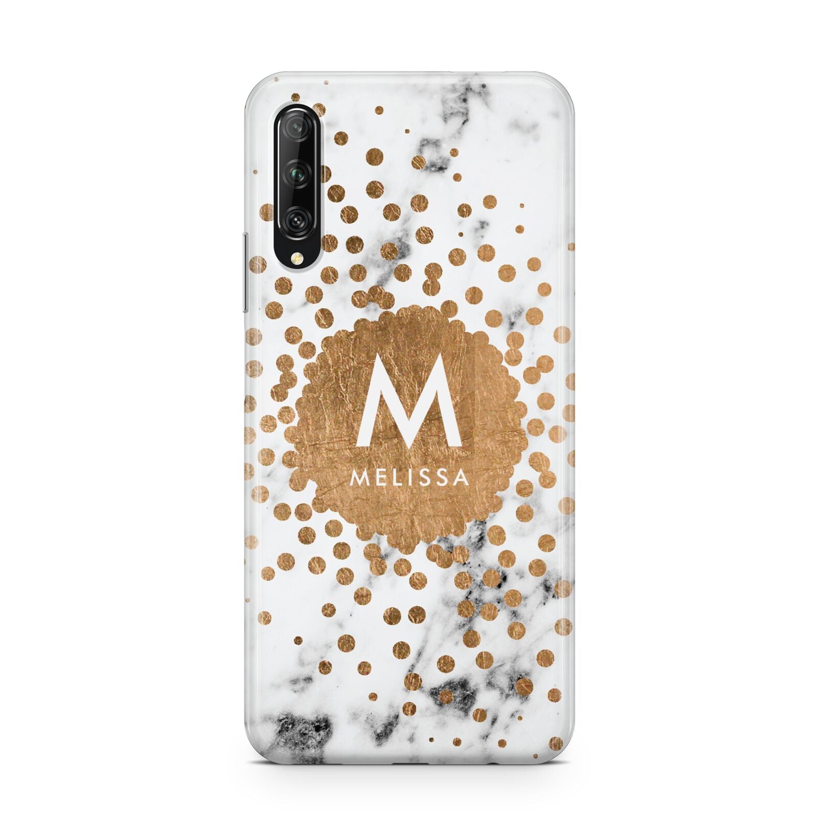 Personalised Copper Confetti Marble Name Huawei P Smart Pro 2019