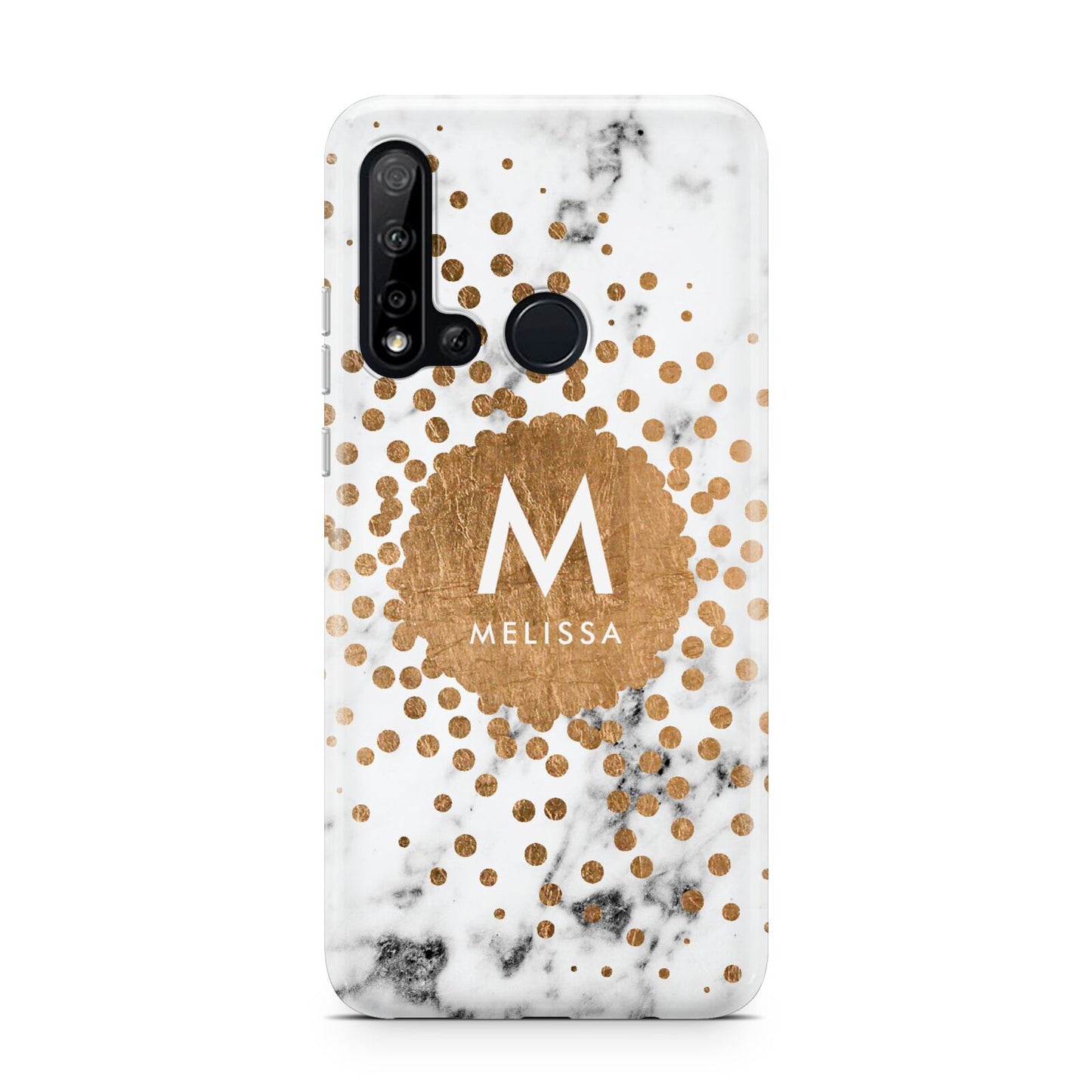 Personalised Copper Confetti Marble Name Huawei P20 Lite 5G Phone Case