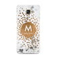 Personalised Copper Confetti Marble Name Samsung Galaxy A3 2016 Case on gold phone