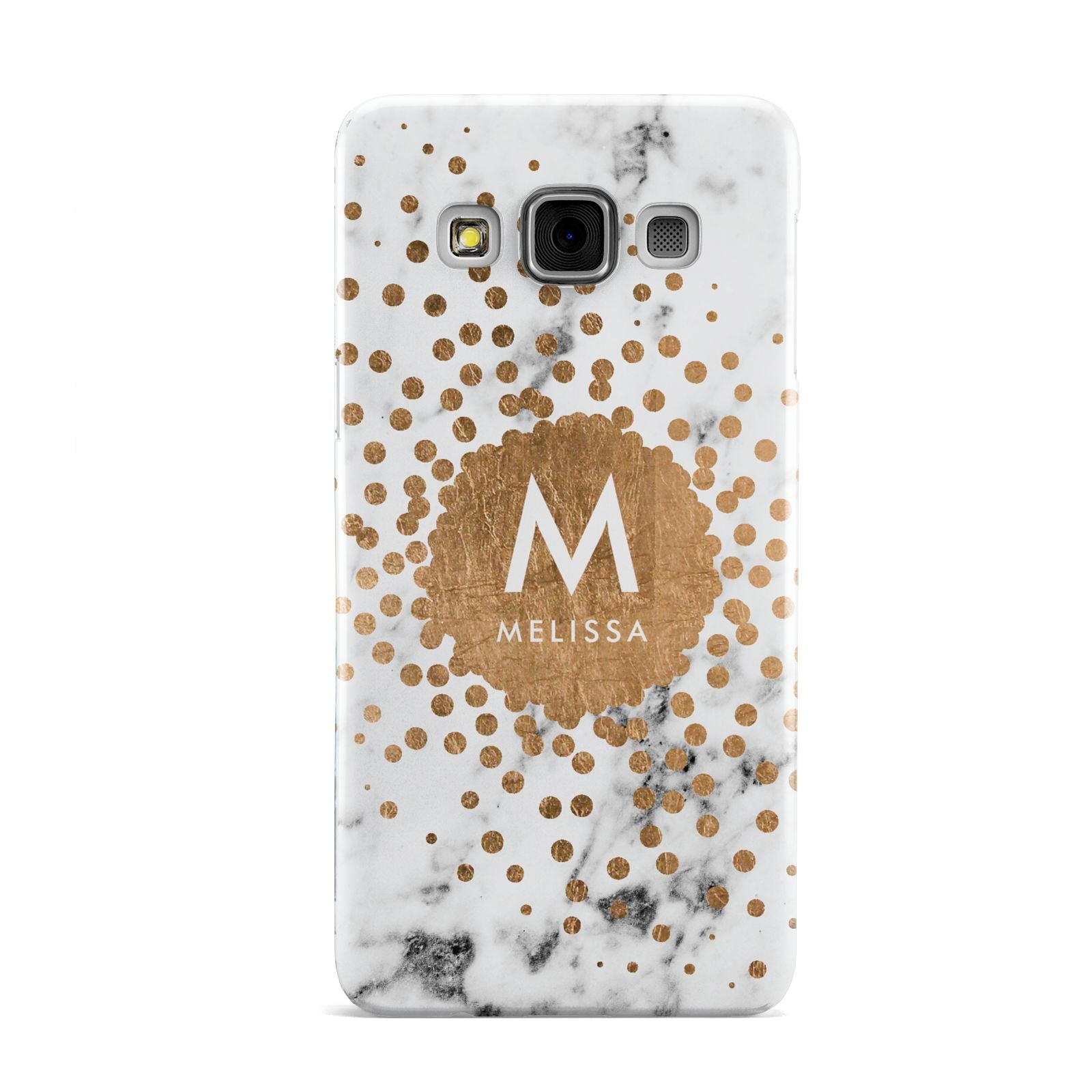 Personalised Copper Confetti Marble Name Samsung Galaxy A3 Case