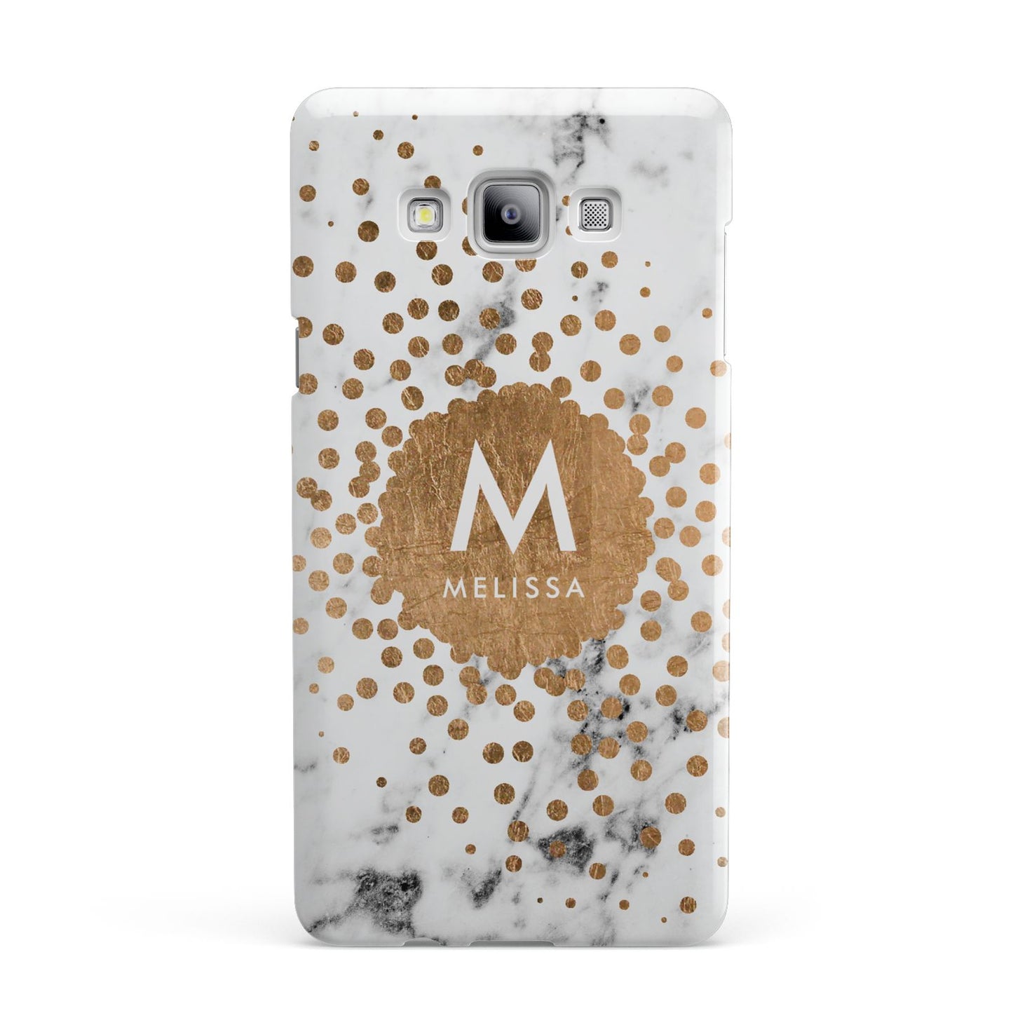 Personalised Copper Confetti Marble Name Samsung Galaxy A7 2015 Case