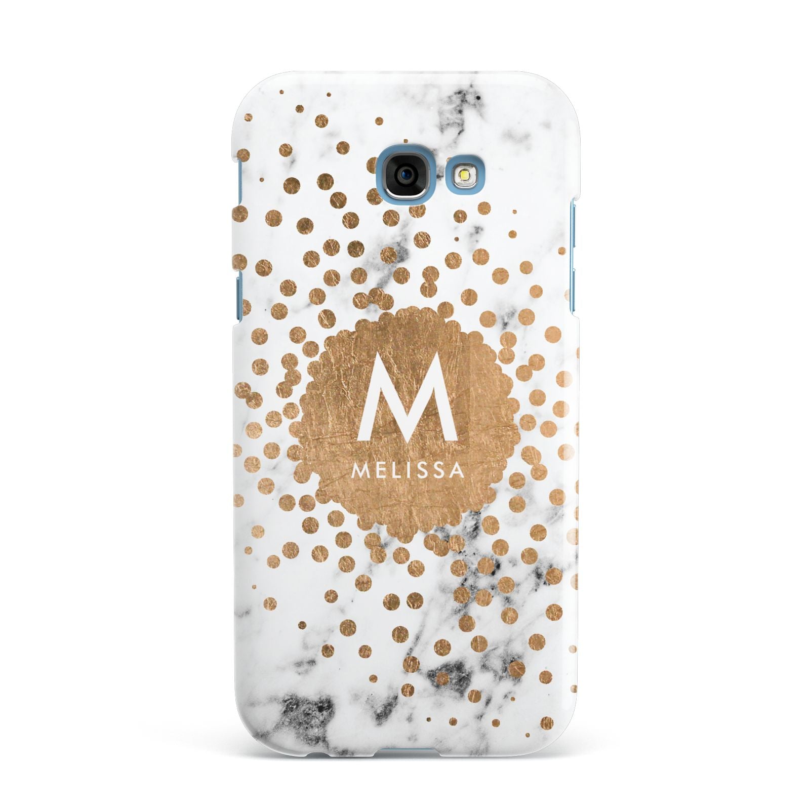 Personalised Copper Confetti Marble Name Samsung Galaxy A7 2017 Case