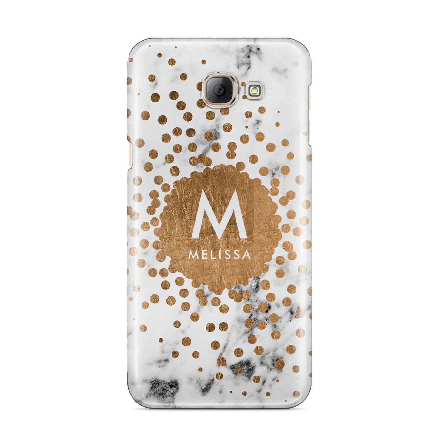 Personalised Copper Confetti Marble Name Samsung Galaxy A8 2016 Case