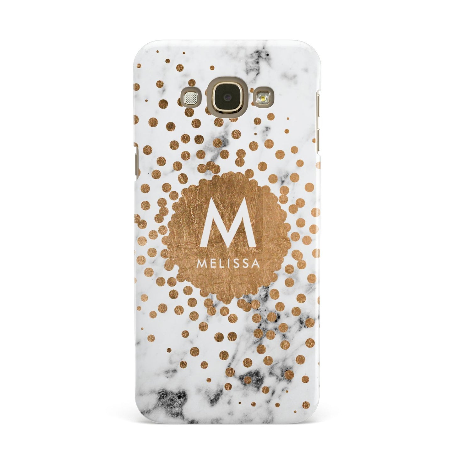 Personalised Copper Confetti Marble Name Samsung Galaxy A8 Case