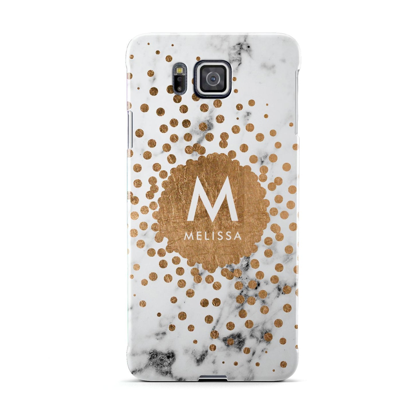 Personalised Copper Confetti Marble Name Samsung Galaxy Alpha Case