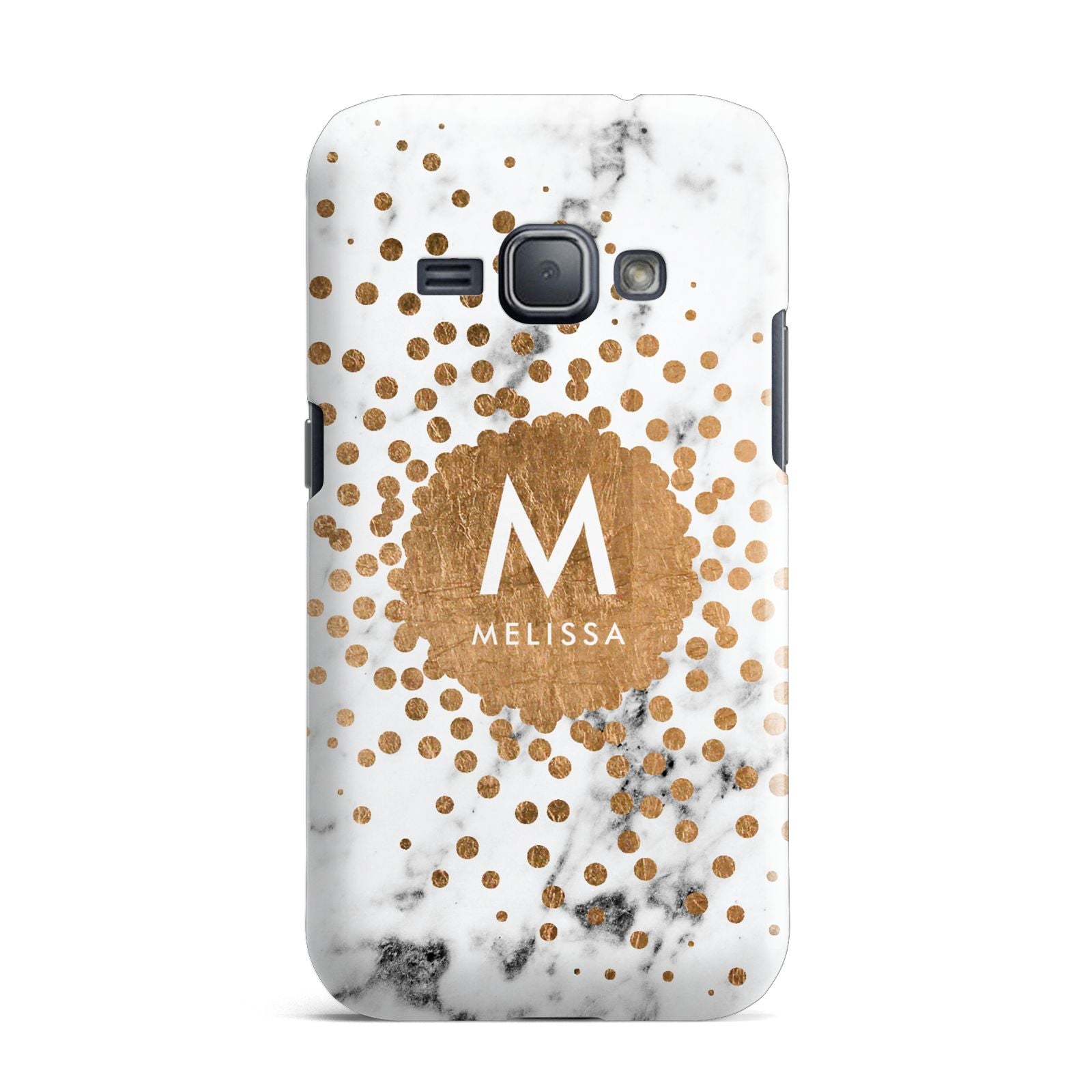 Personalised Copper Confetti Marble Name Samsung Galaxy J1 2016 Case