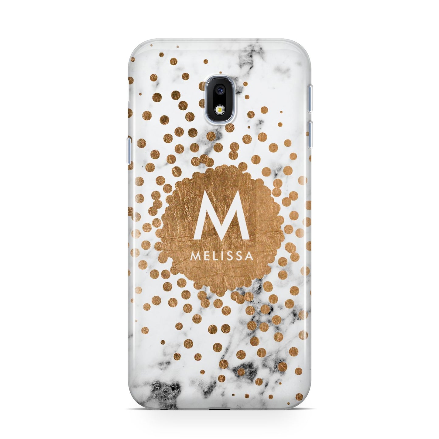 Personalised Copper Confetti Marble Name Samsung Galaxy J3 2017 Case