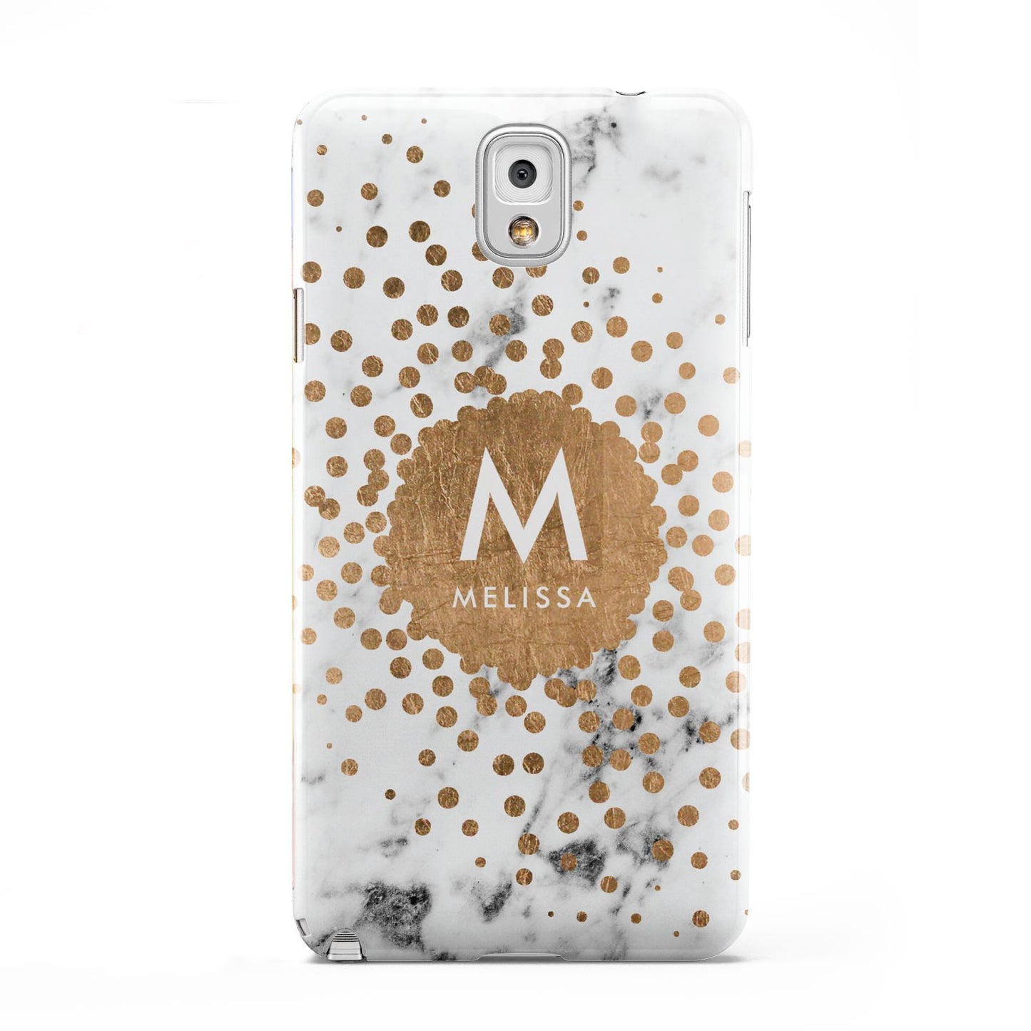 Personalised Copper Confetti Marble Name Samsung Galaxy Note 3 Case