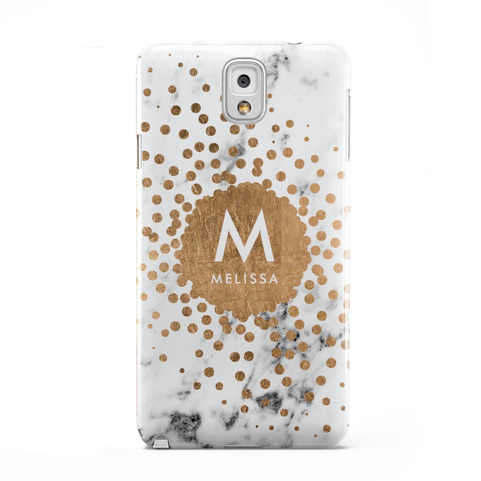 Personalised Copper Confetti Marble Name Samsung Galaxy Note 3 Case