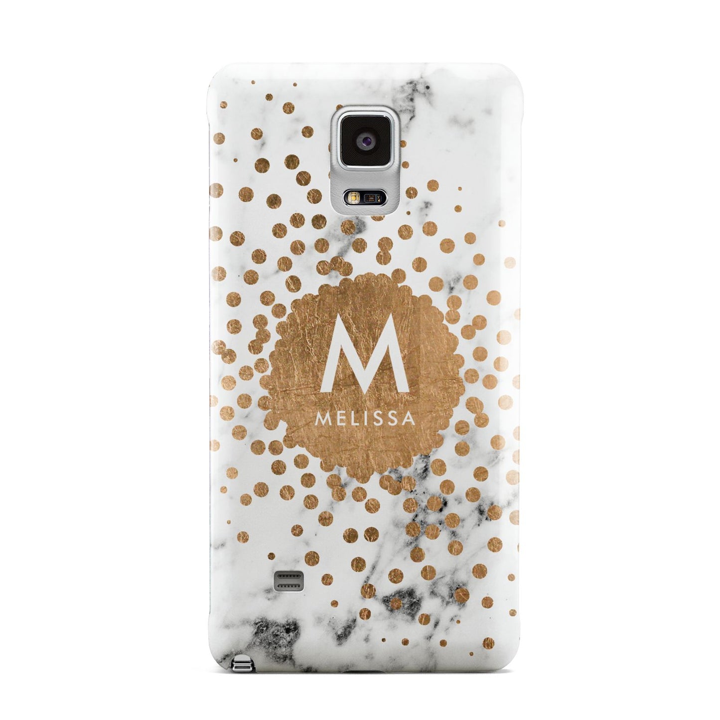 Personalised Copper Confetti Marble Name Samsung Galaxy Note 4 Case