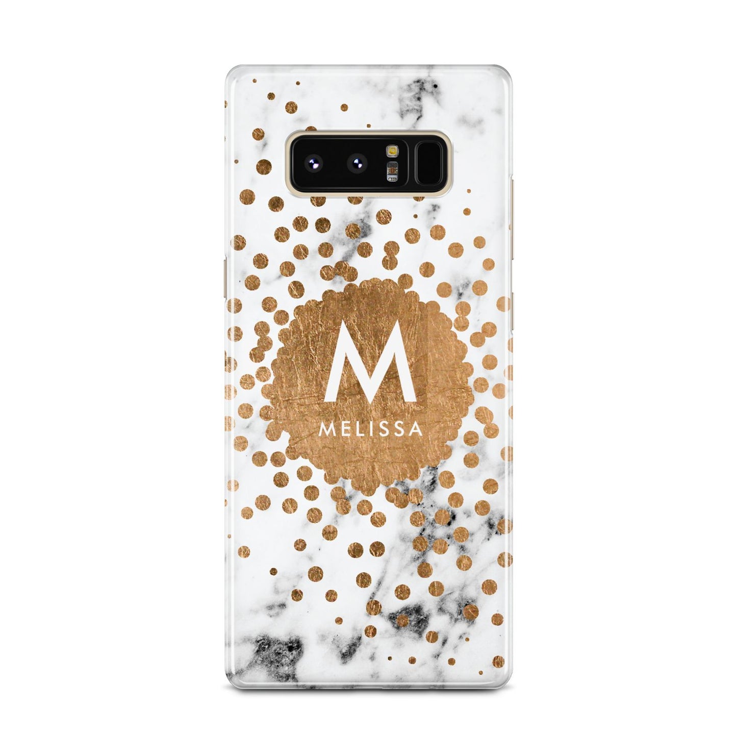 Personalised Copper Confetti Marble Name Samsung Galaxy Note 8 Case