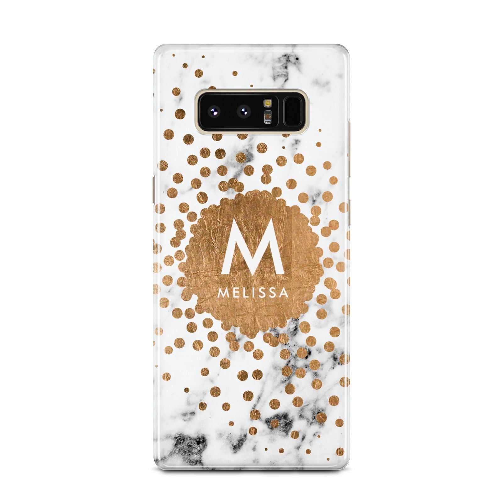 Personalised Copper Confetti Marble Name Samsung Galaxy Note 8 Case