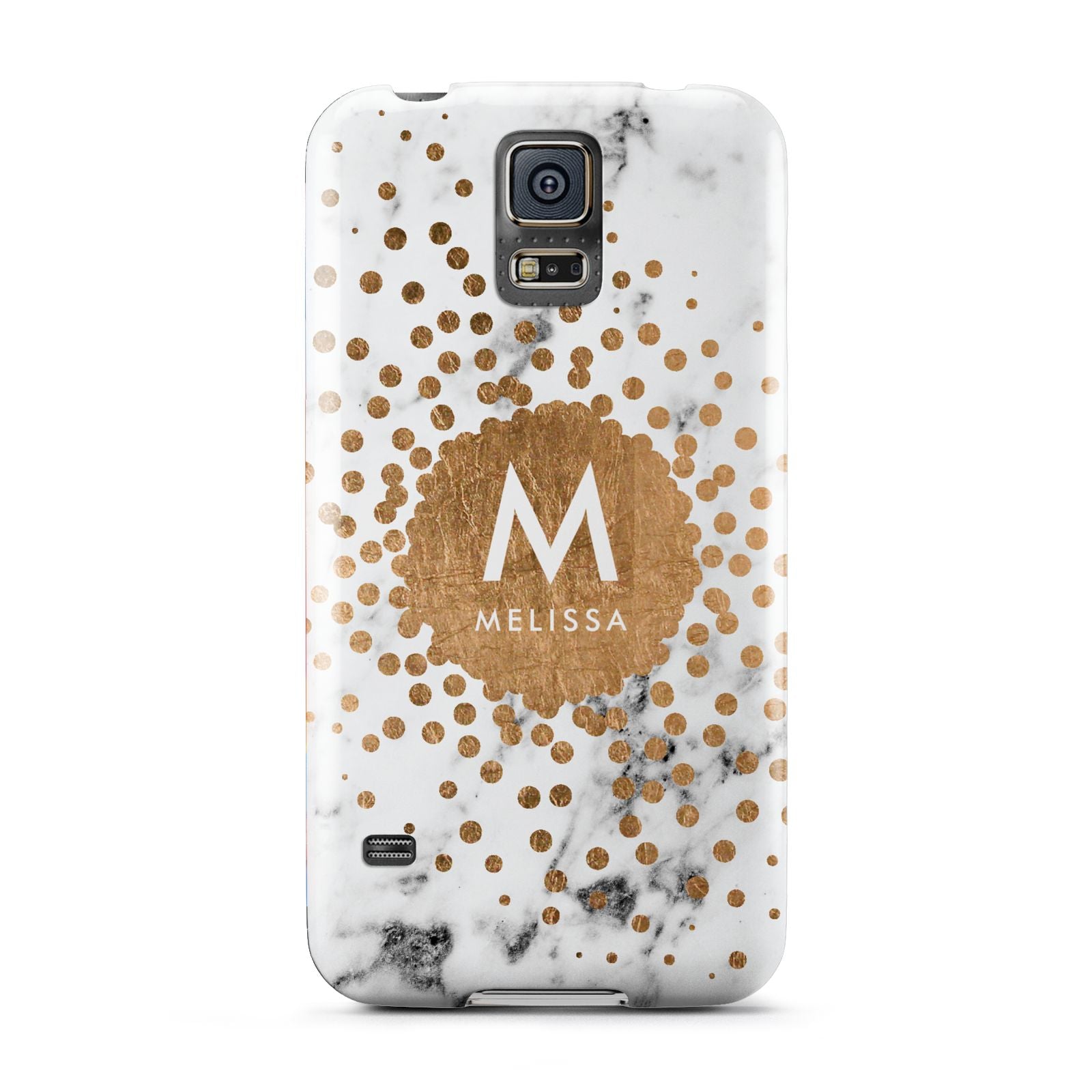 Personalised Copper Confetti Marble Name Samsung Galaxy S5 Case