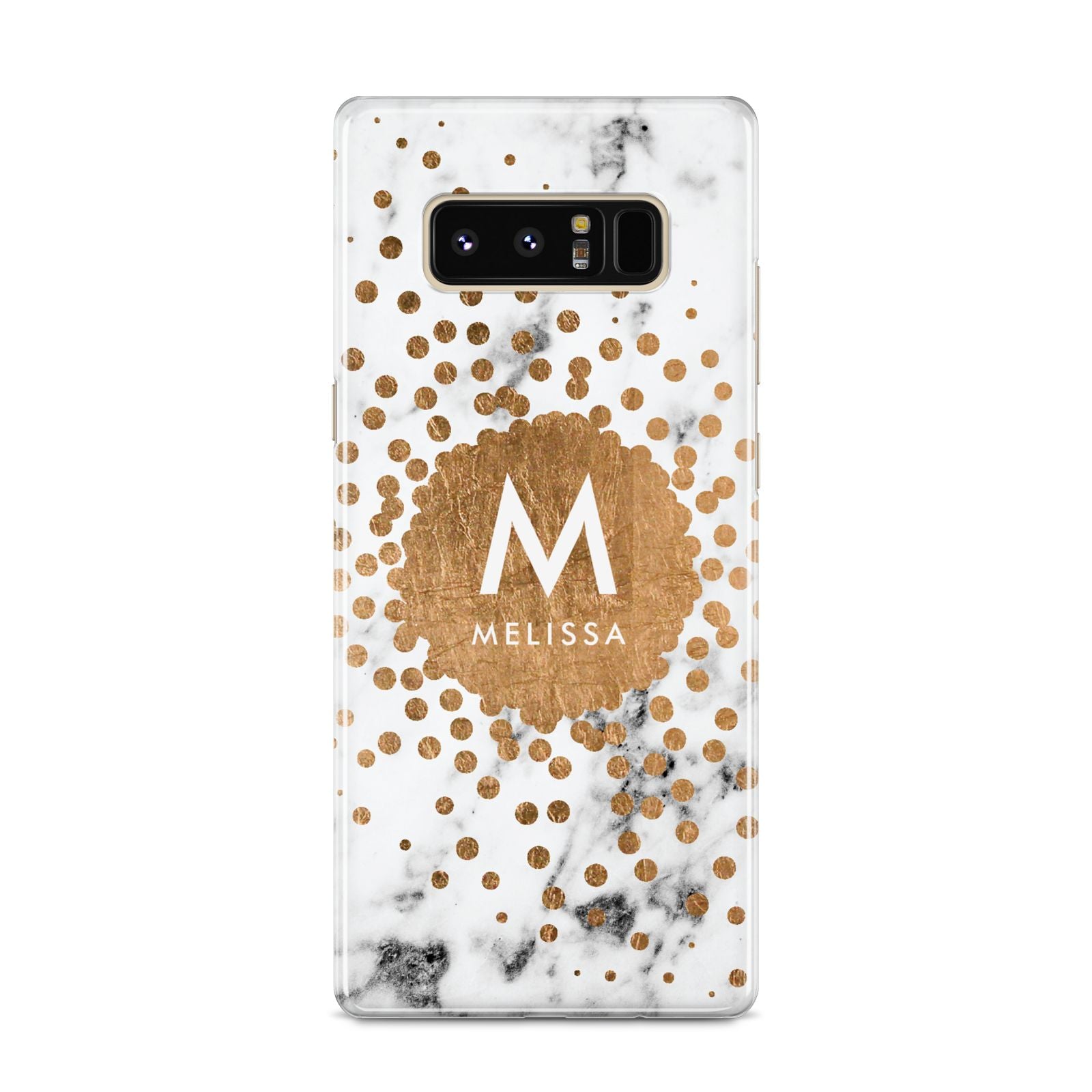 Personalised Copper Confetti Marble Name Samsung Galaxy S8 Case