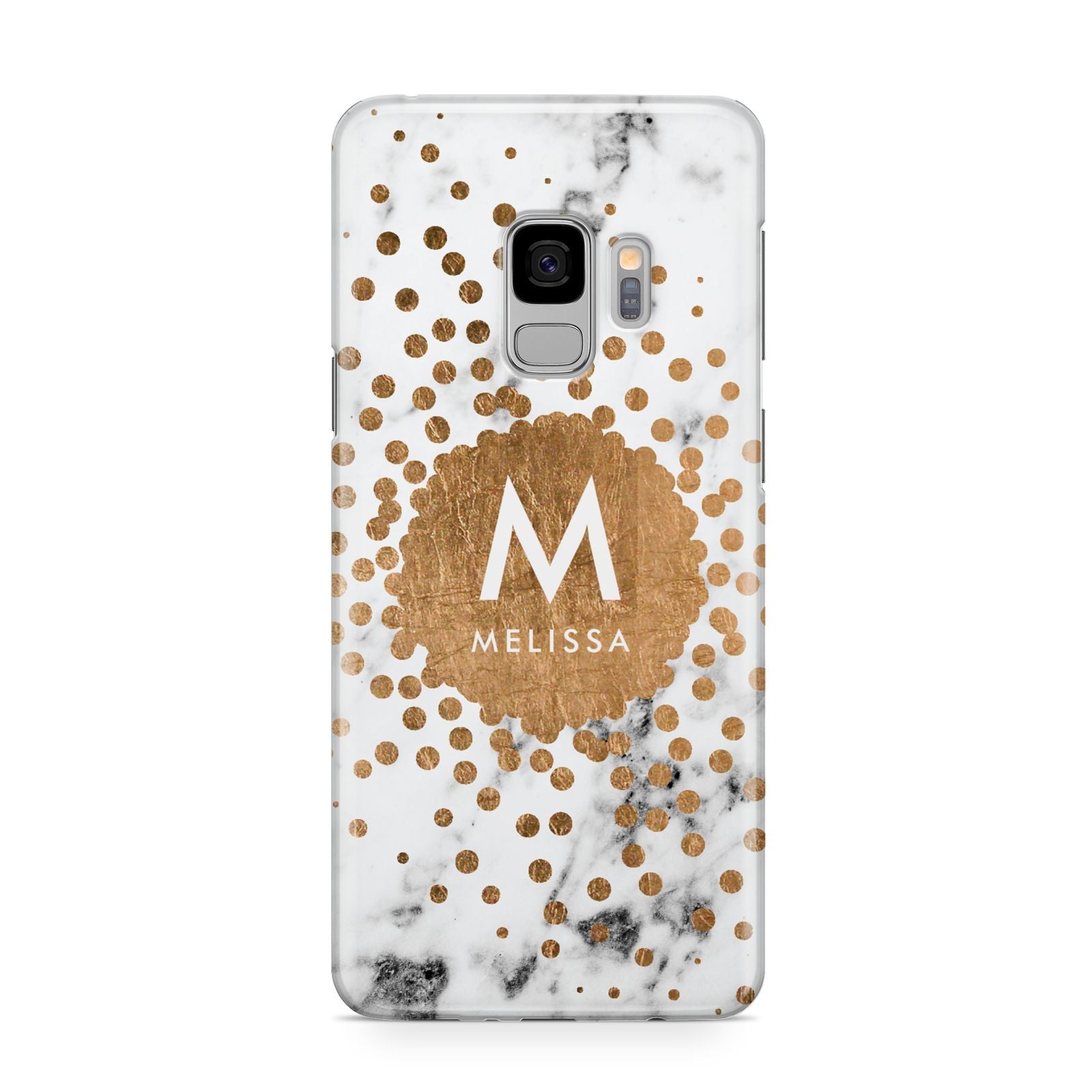 Personalised Copper Confetti Marble Name Samsung Galaxy S9 Case