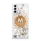 Personalised Copper Confetti Marble Name Samsung S21 Plus Phone Case