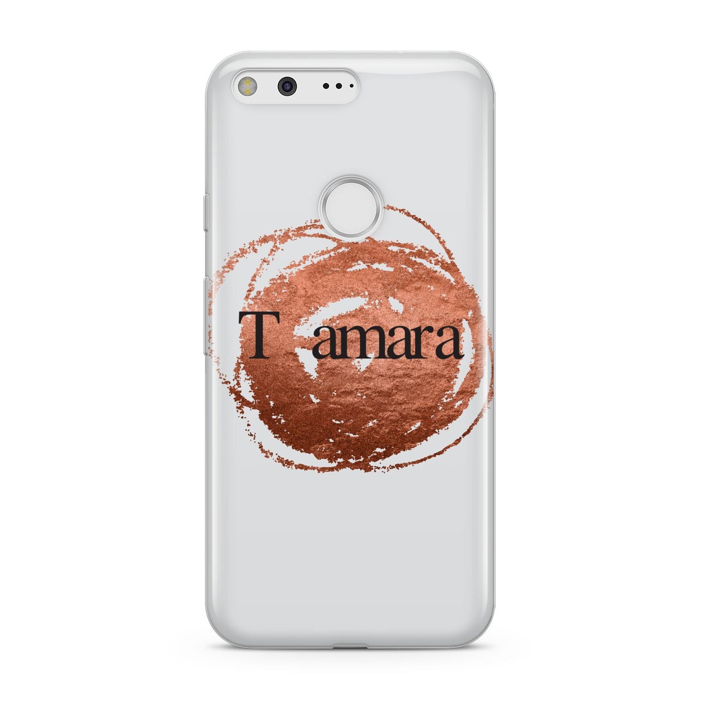 Personalised Copper Effect Custom Initials Google Pixel Case