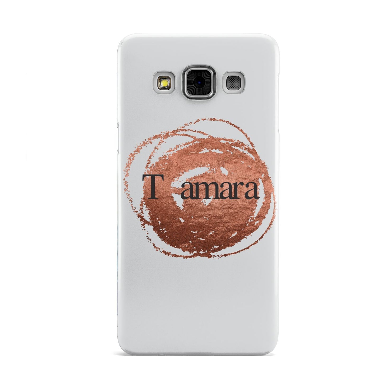 Personalised Copper Effect Custom Initials Samsung Galaxy A3 Case