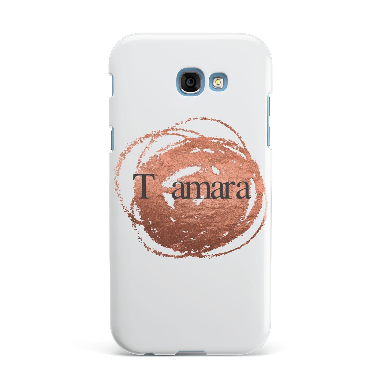 Personalised Copper Effect Custom Initials Samsung Galaxy A7 2017 Case