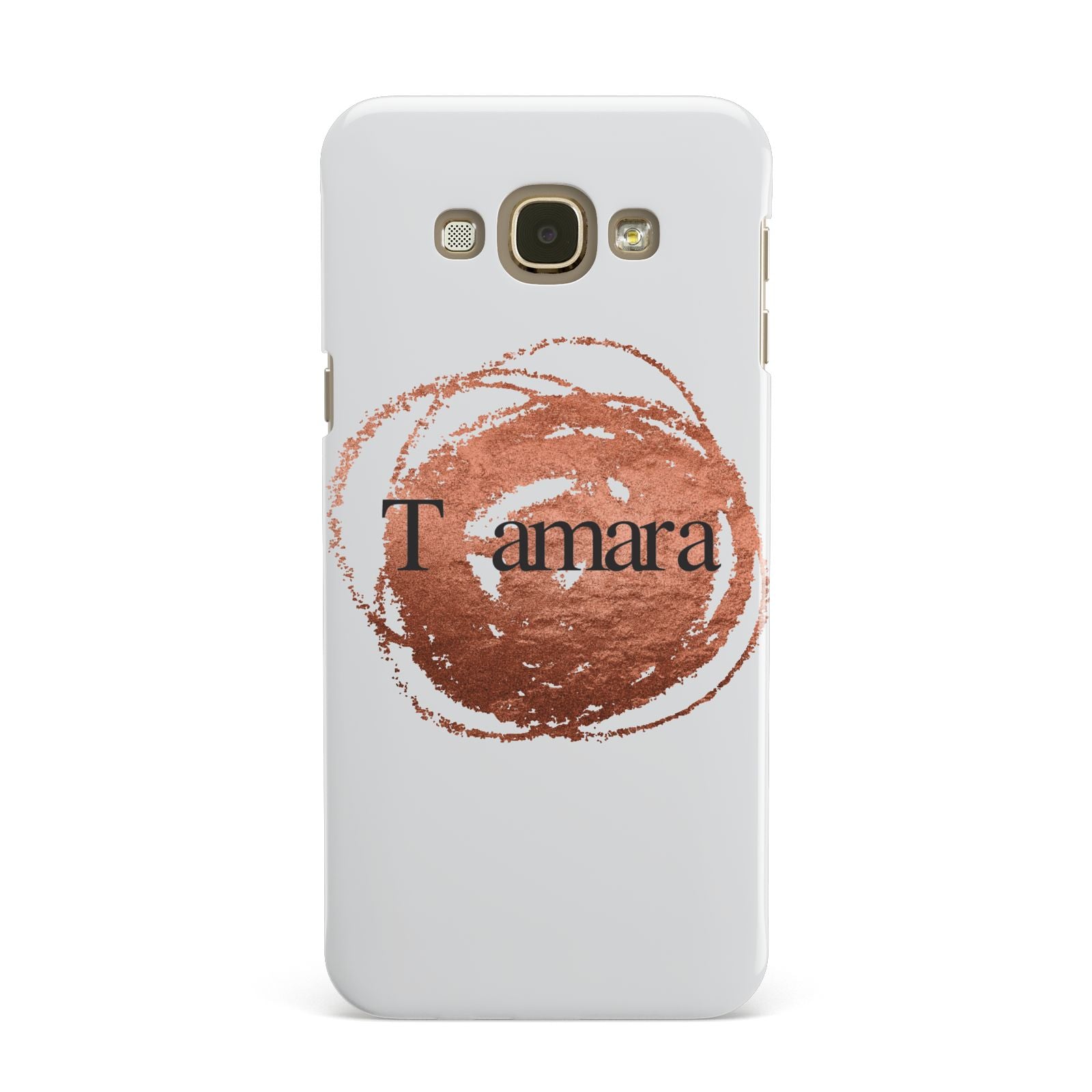 Personalised Copper Effect Custom Initials Samsung Galaxy A8 Case