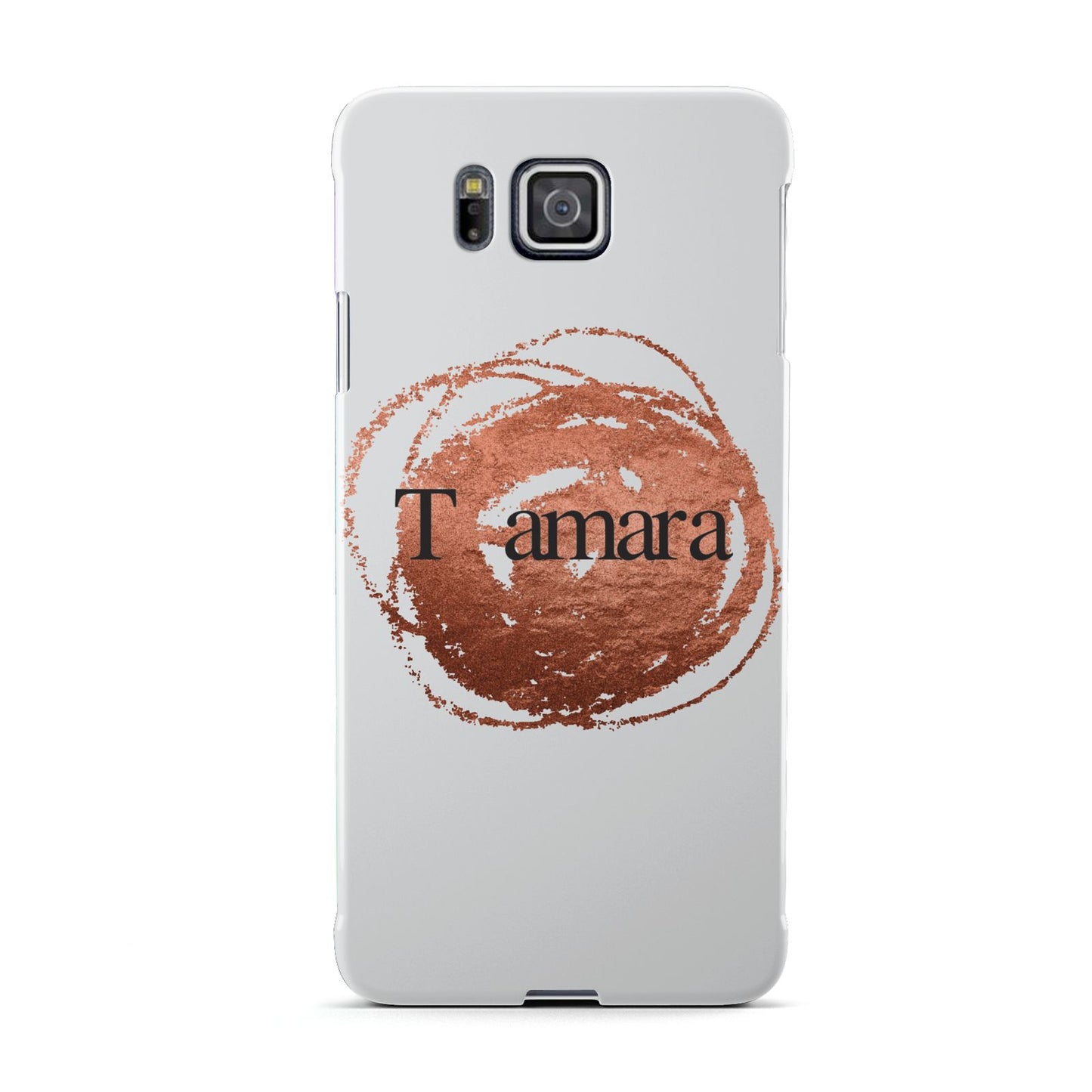 Personalised Copper Effect Custom Initials Samsung Galaxy Alpha Case