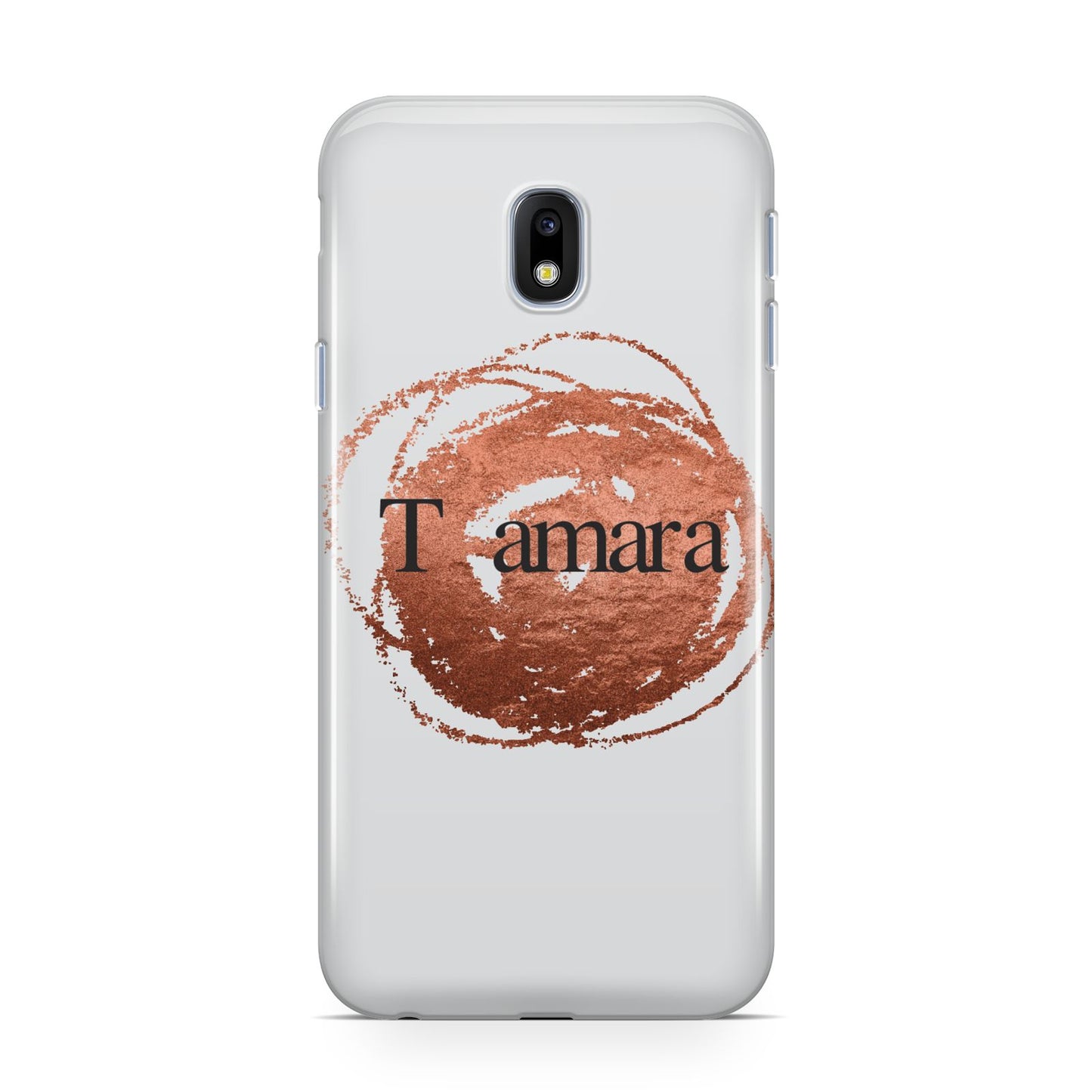 Personalised Copper Effect Custom Initials Samsung Galaxy J3 2017 Case