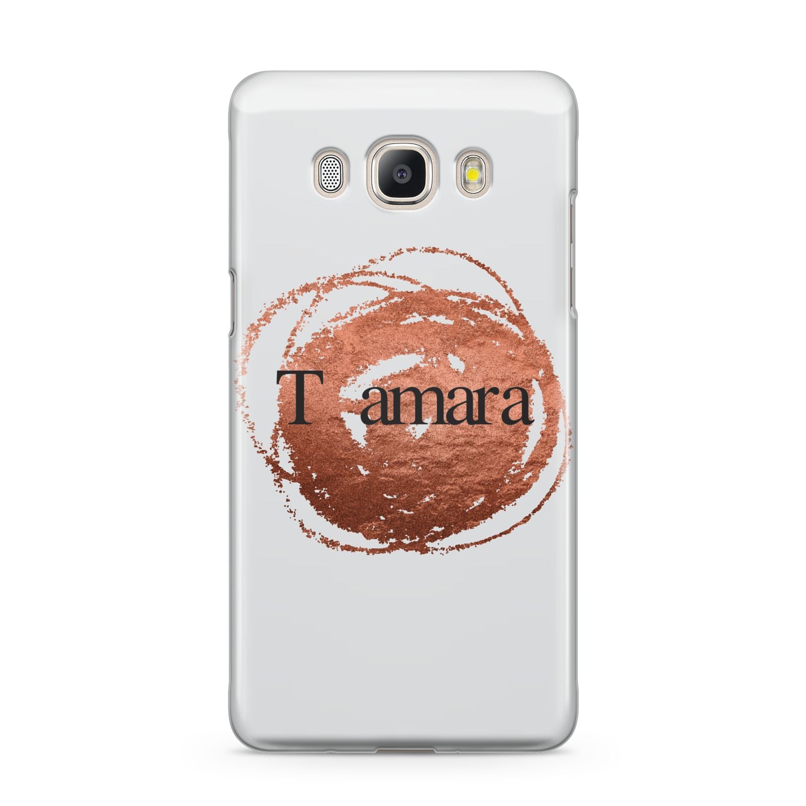 Personalised Copper Effect Custom Initials Samsung Galaxy J5 2016 Case