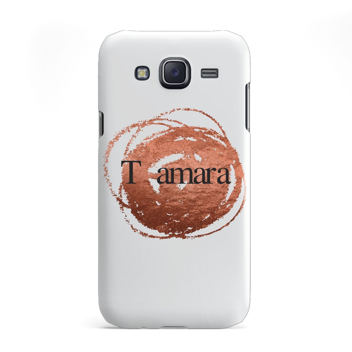 Personalised Copper Effect Custom Initials Samsung Galaxy J5 Case