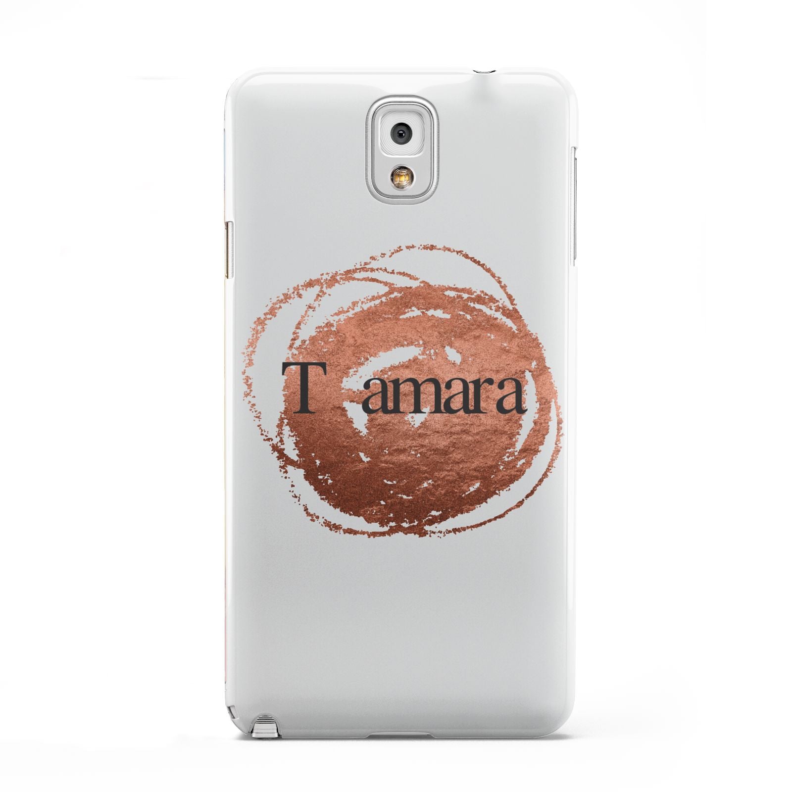 Personalised Copper Effect Custom Initials Samsung Galaxy Note 3 Case