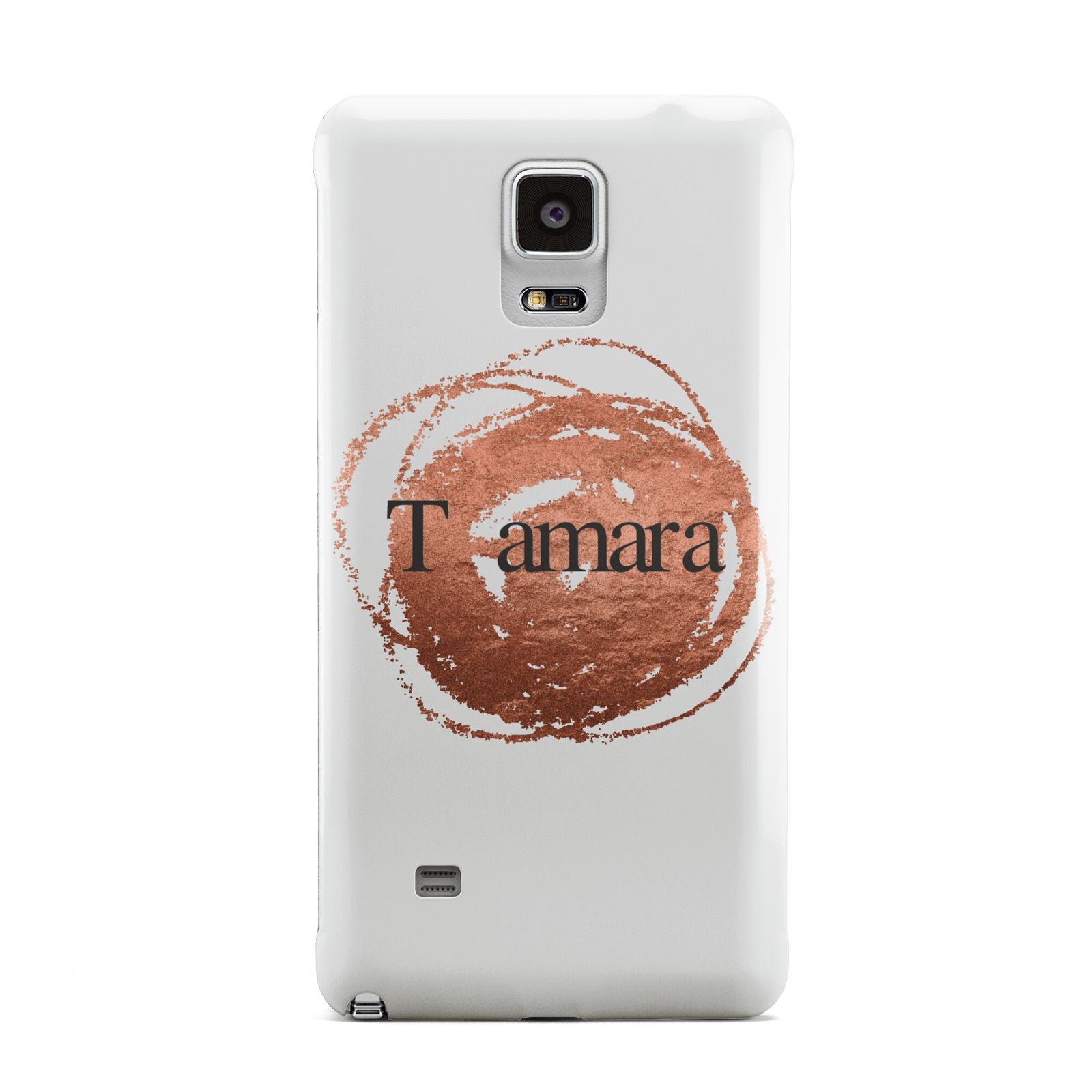 Personalised Copper Effect Custom Initials Samsung Galaxy Note 4 Case