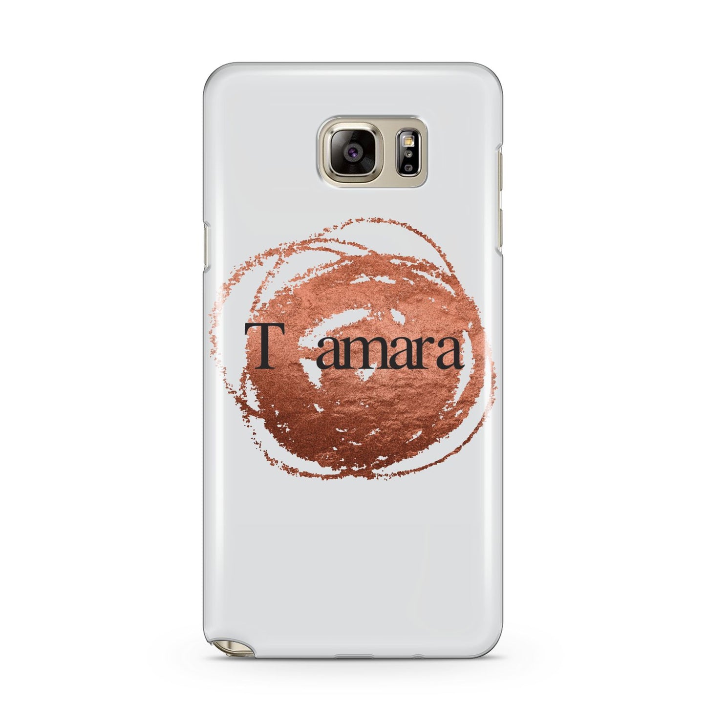 Personalised Copper Effect Custom Initials Samsung Galaxy Note 5 Case