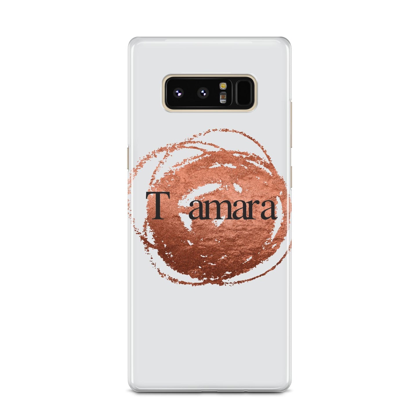 Personalised Copper Effect Custom Initials Samsung Galaxy Note 8 Case