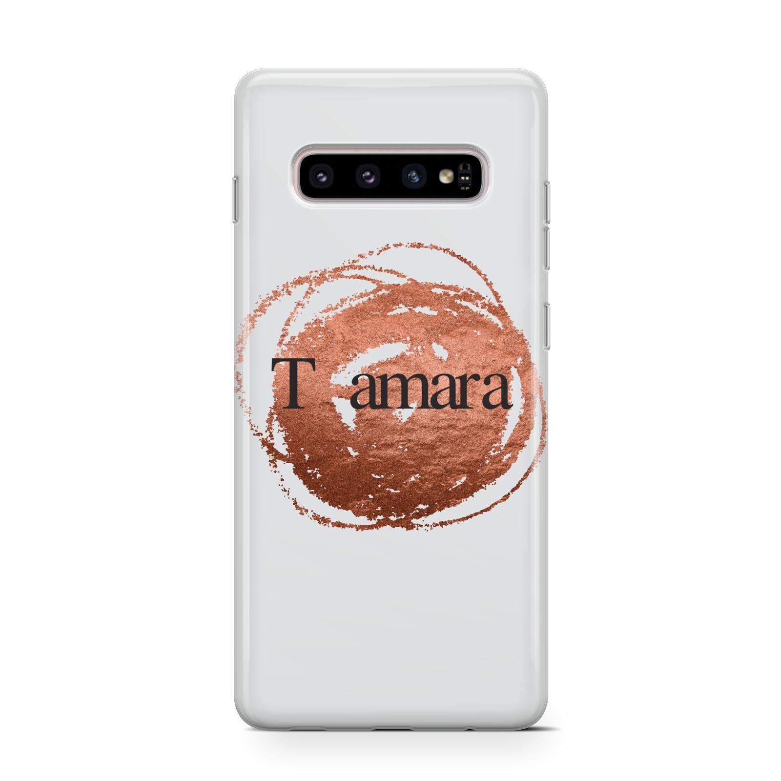 Personalised Copper Effect Custom Initials Samsung Galaxy S10 Case