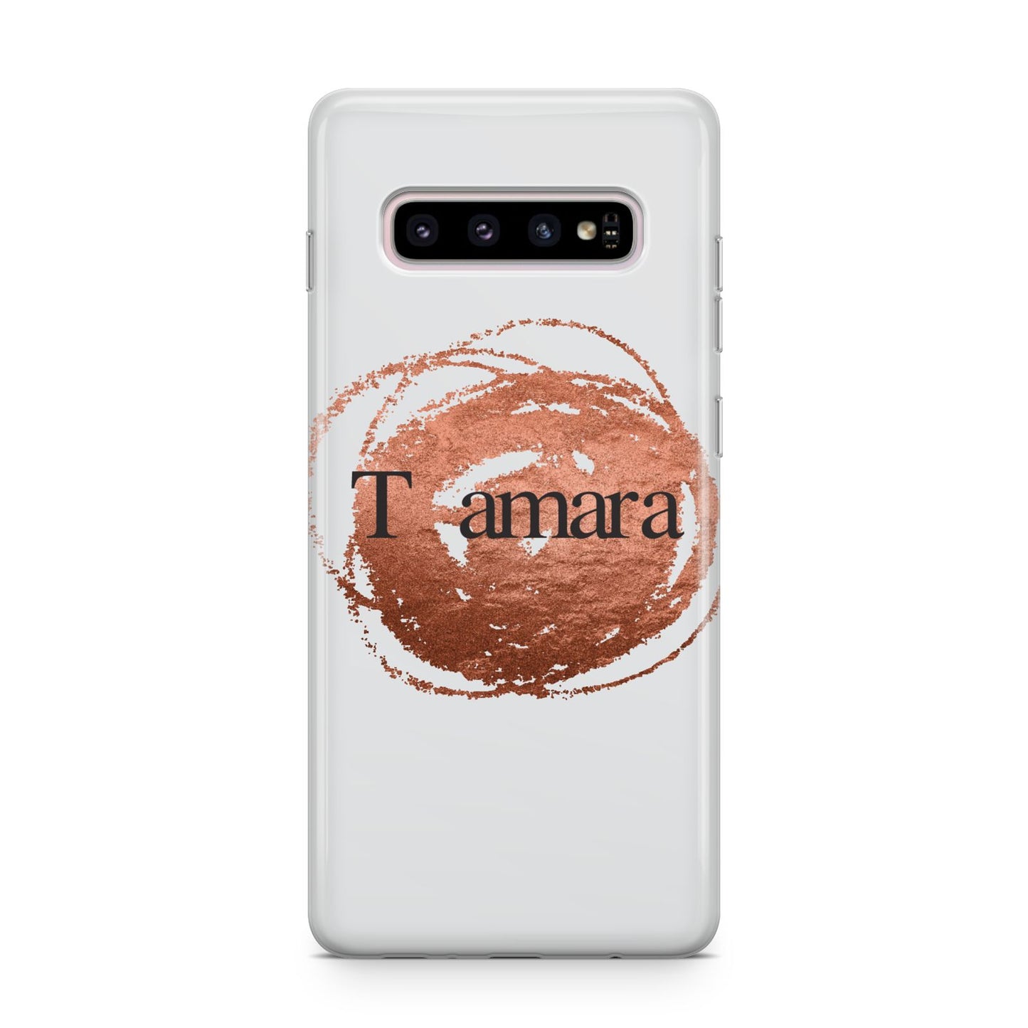 Personalised Copper Effect Custom Initials Samsung Galaxy S10 Plus Case