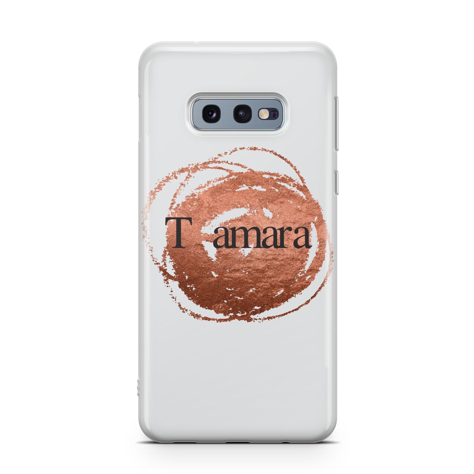 Personalised Copper Effect Custom Initials Samsung Galaxy S10E Case